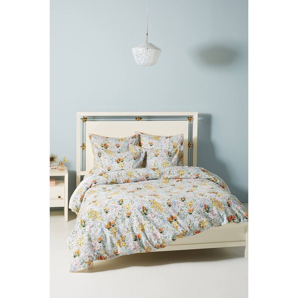 Anthropologie 52 Conversations Colloquial Twin Duvet Cover beautiful Pls Read
